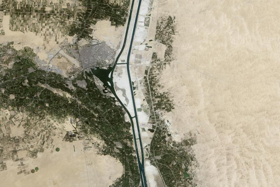 The Suez Canal was expanded in 2015