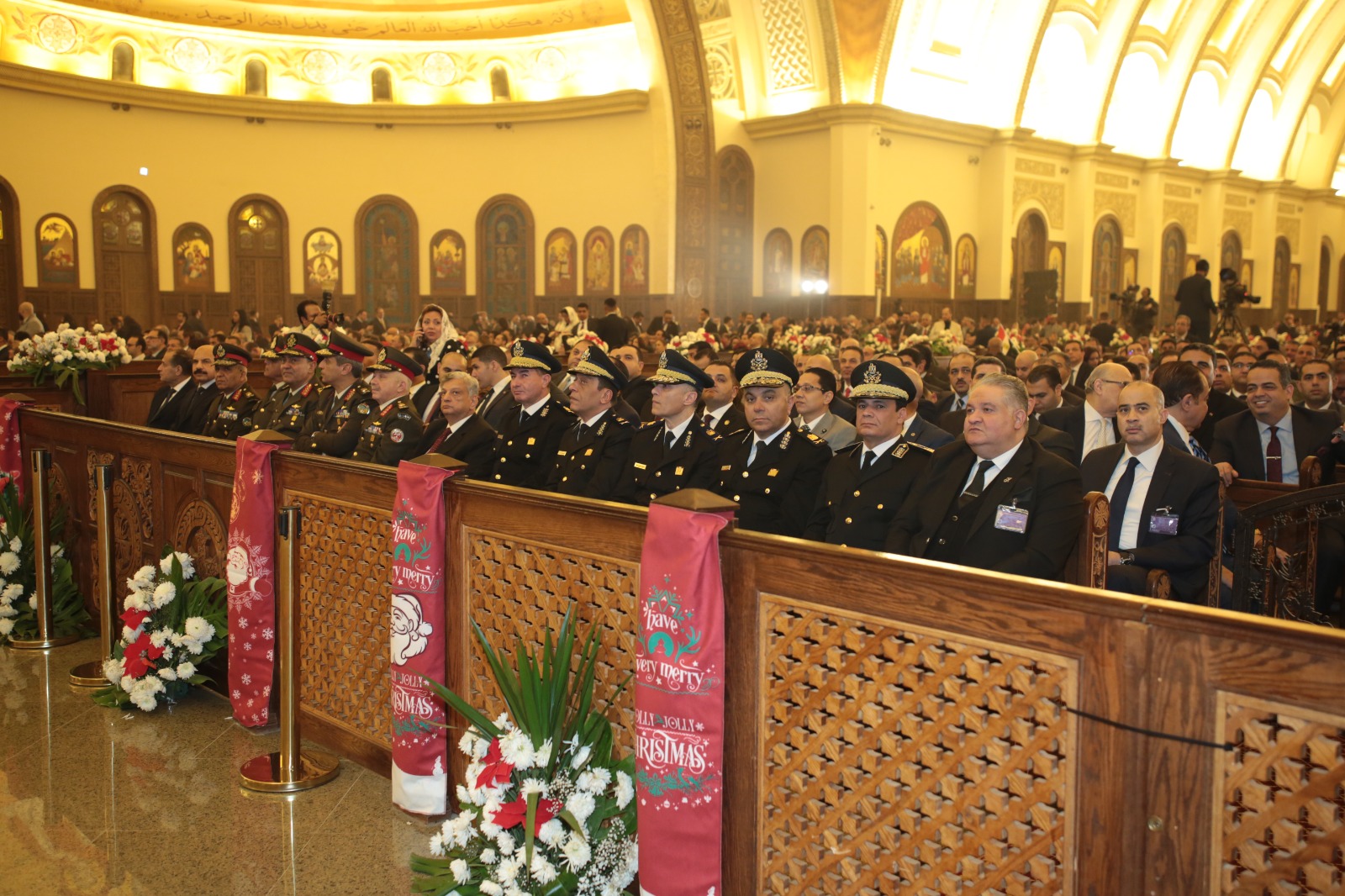 Sisi and Pope Tawadros at Christmas Mass