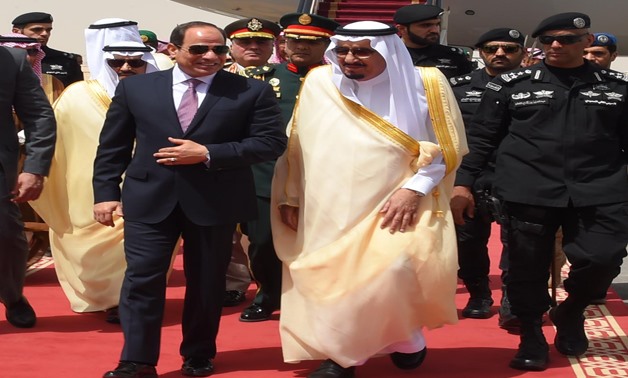 President Sisi (L) meets with King Salman (R) in Riyadh in April- Press photo