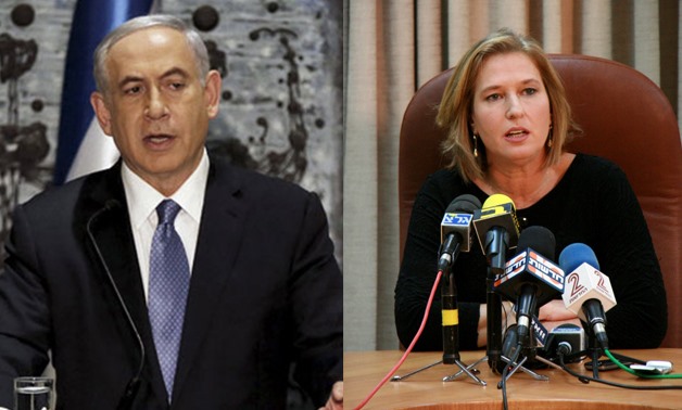 Tzipi Livni (R)  - Benjamin Netanyahu (L) - File photo