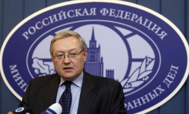 Russia's Deputy Foreign Minister Sergei Ryabkov speaks during a news briefing in the main building of Foreign Ministry in Moscow, December 15, 2008. REUTERS/Denis Sinyakov (RUSSIA)
