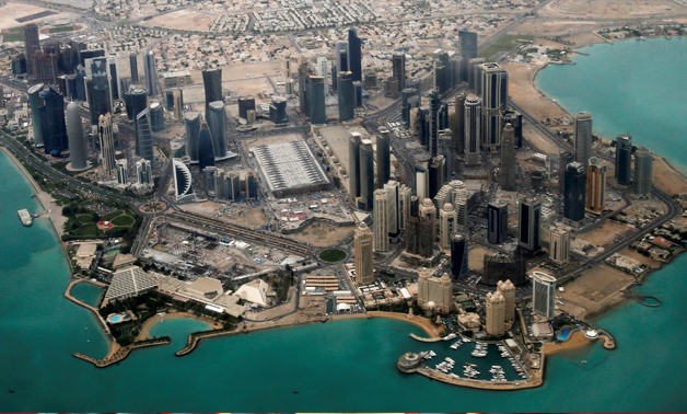 An aerial view of Doha's diplomatic area- Reuters- Fadi Al-Assaad.