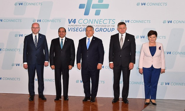 President Abdel Fatah al-Sisi's participation in the Summit of the Vishgarad and Egypt Press Photo