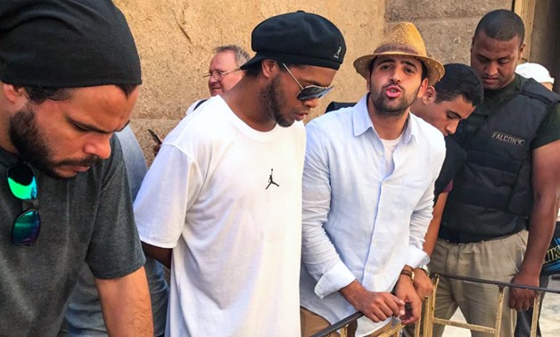 Ronaldinho during his visit to the Pyramids – Ronaldinho official Twitter account