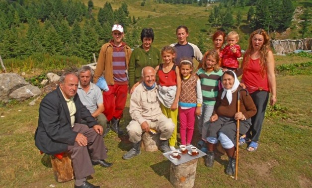 With a family of shepherds on the mountains by the border with Montenegro, up on 1,900 metres - Mad Nomad