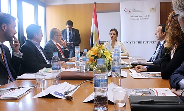 Minister Nasr during her meeting with a number of Spanish companies - Press photo