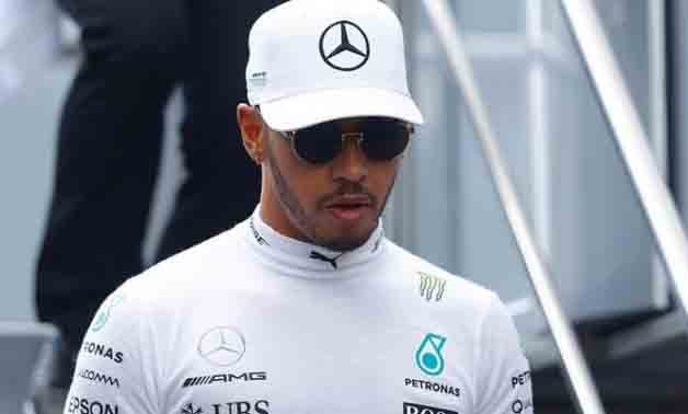 Mercedes' Lewis Hamilton during practice / Reuters