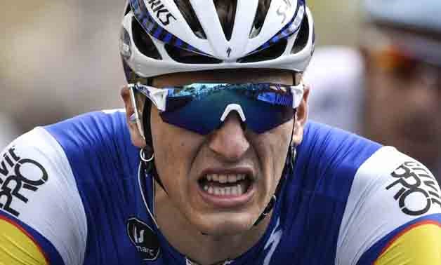 Germany's Marcel Kittel crosses the finish line at the end of the seventh stage of the Tour de France / AFP 