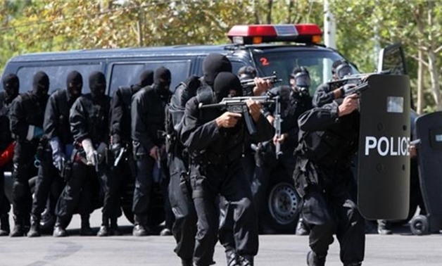 A file photo of Iranian police forces during a drill (By Fars news agency)
