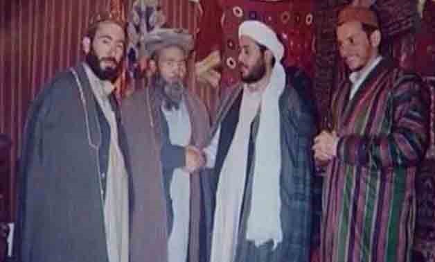 A photograph showing the father of the Manchester Arena bomber and Islamist Libyan commander Abdel Hakim Belhaj meeting the Taliban in the 1990s – The National