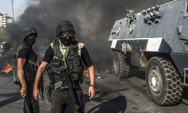 Egyptian riot police - Press photo