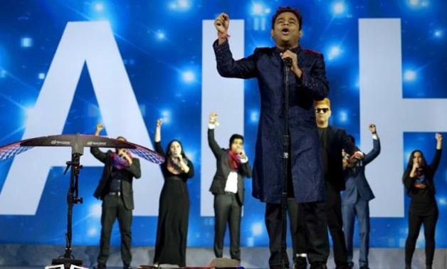 A.R. Rahman performs during the Intel keynote address at the Consumer Electronics Show in Las Vegas January 5, 2016. REUTERS/Rick Wilking