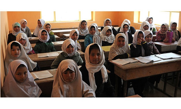 Young Afghan girls inside a classroom - Creative Commons via Wikimedia 