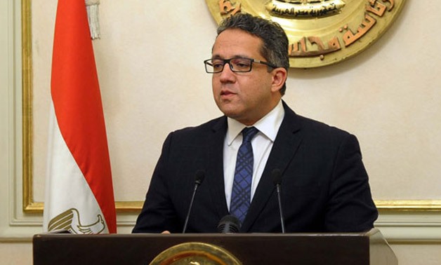 FILE- Minister of Antiquities Khaled el Anany