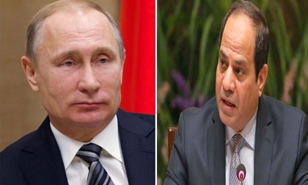 Vladimir Putin (L), Abdel Fatah Al-Sisi (R) - File photo