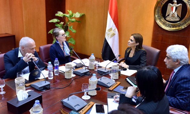  Minister of Investment Sahar Nasr during her meeting with Polish investors- Press Photo.