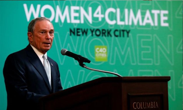 U.N. Special Envoy for Cities and Climate Change Michael Bloomberg speaks during the C40 Cities Women4Climate event in New York- Reuters