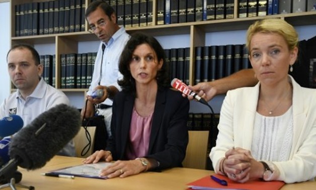 AFP | Lorient's prosecutor Laureline Peyrefitte (C) gives a press conference along with vice-prosecutor Cecile Flamet (R) and police chief Jonathan Rey (L) on July 13, 2017 in Lorient, western France, after three human foetuses were discovered