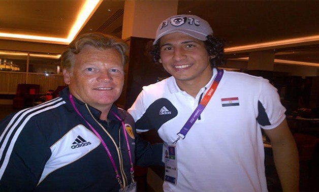 Mark Wotte with Ahmed Hegazy in Glasgow 2012.. Exclusive for EgyptToday