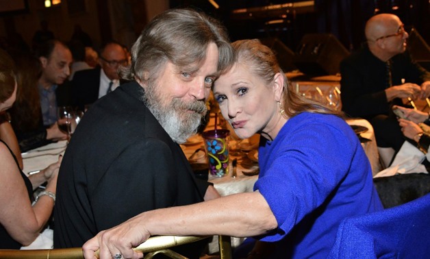 Mark Hamill and Carrie Fisher at a 2014 gala in Beverly Hills, California
