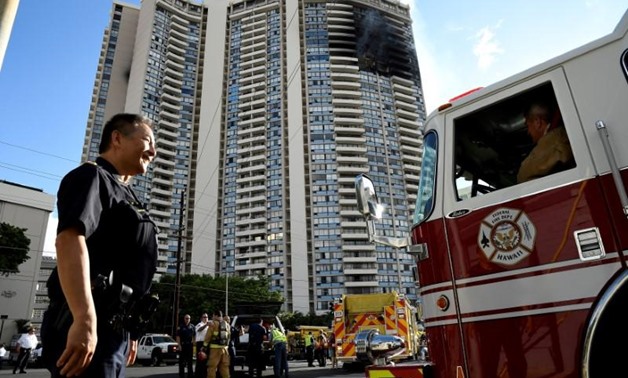 Honolulu tower blaze - Reuters 