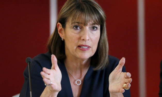 EasyJet Chief Executive Officer Carolyn McCall speaks at a joint news conference with International Airlines Group Chief Executive Officer Willie Walsh, Air France-KLM Chief Executive Officer Alexandre de Juniac, Lufthansa Chief Executive Officer Carsten 