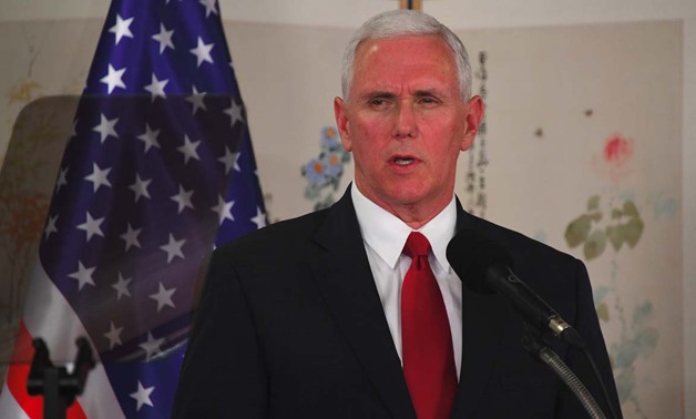 US Vice President Mike Pence speaks during a press conference. PHOTO: JUNG Yeon-Je / AFP