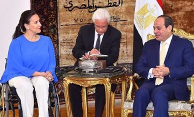 Sisi with Vice-President of Argentina Gabriela Michetti - File Photo