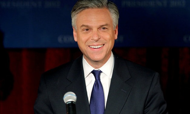 Republican presidential candidate former Utah Governor Huntsman addresses supporters at his New Hampshire primary night rally in Manchester - Reuters