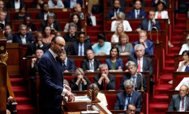 French Prime Minister Edouard Philippe delivers a speech on the government general policies plans - Reuters