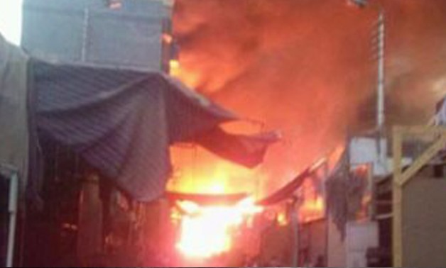 Photo of erupted Edfu market fire photo file 