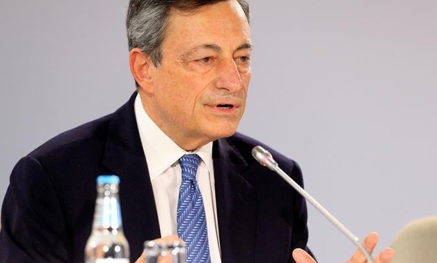 European Central Bank President Mario Draghi speaks during a news conference in Tallinn, Estonia, June 8, 2017. Ints Kalnins