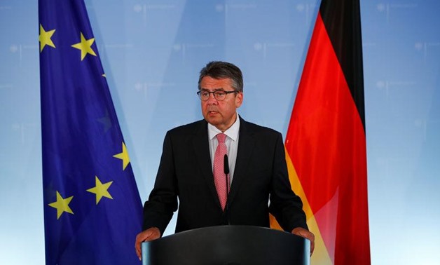 German Foreign Minister Sigmar Gabriel addresses a news conference in Berlin, Germany, July 20, 2017, after he has interrupted his summer vacation and returned to Berlin to discuss a deepening crisis in relations with Turkey over the arrest of human right