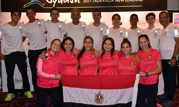 Egyptian junior squash national team – Press image courtesy WSF World Junior Squash Championships official website.