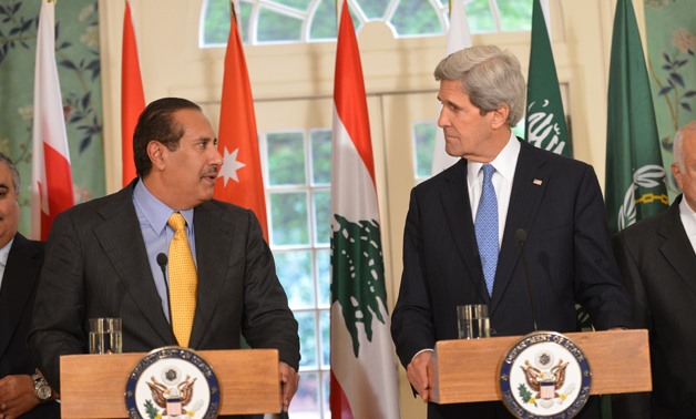 Former Secretary Kerry and and Former Qatari Prime Minister Sheikh Hamad bin Jassim- Wikimedia Commons