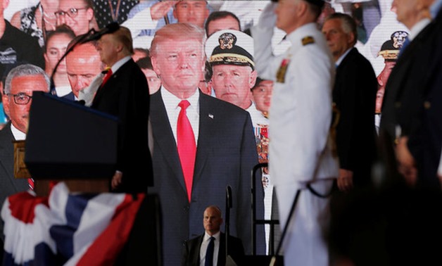 U.S. President Donald Trump participates in the commissioning ceremony of the aircraft carrier USS Gerald R. Ford at Naval Station Norfolk in Norfolk, Virginia, U.S. July 22, 2017. REUTERS/Jonathan Ernst

