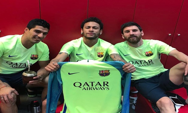 Messi and Suarez try to convince Neymar to stay in Barcelona – Neymar Twitter Account 