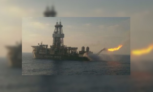 A gas flame is seen in the Zohr field – File Photo