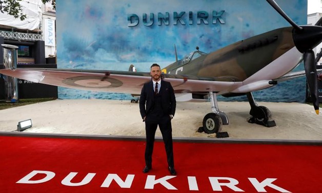 Actor Tom Hardy arrives for the world premiere of Dunkirk in London, Britain, July 13, 2017. Peter Nicholls