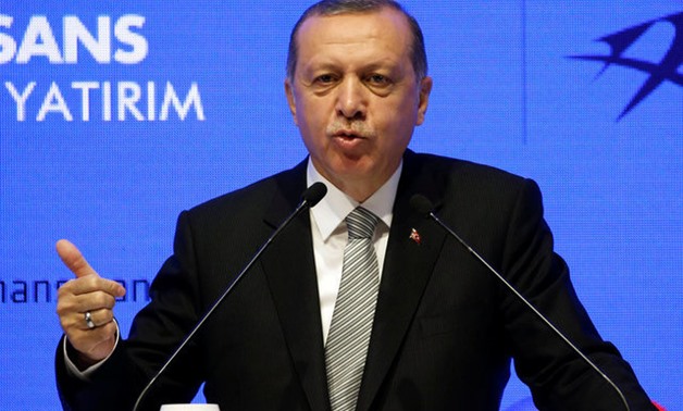 Turkish President Tayyip Erdogan speaks during a ceremony in Istanbul, Turkey, July 21, 2017. REUTERS/Murad Sezer

