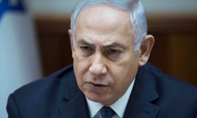 Israeli Prime Minister Benjamin Netanyahu attends the weekly cabinet meeting at his office in Jerusalem July 23, 2017. REUTERS/Abir Sultan/Pool

