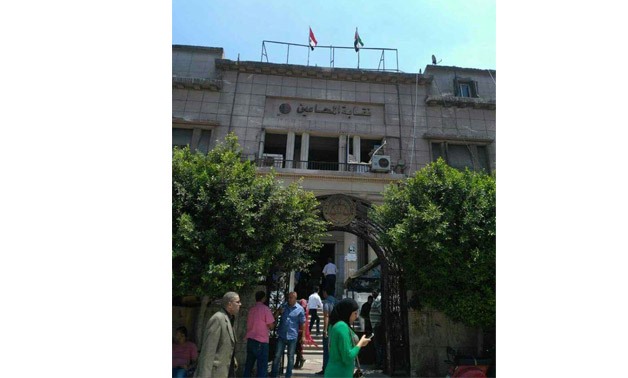 Palestinian flag on Egypt's Lawyers' Syndicate headquarters- the photo courtesy of the syndicate's official website