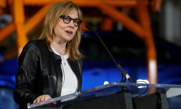 General Motors Chairman & CEO Mary Barra updates auto workers and the media on autonomous vehicles development and the Chevrolet Bolt EV at GM's Orion Assembly plant in Orion, Michigan, U.S., June 13, 2017.
Rebecca Cook