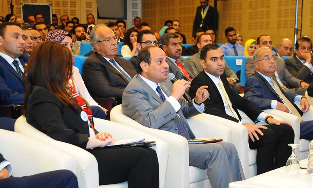 President Abd al Fatah Al Sisi called the media to work on creating a state of phobia - Press photo