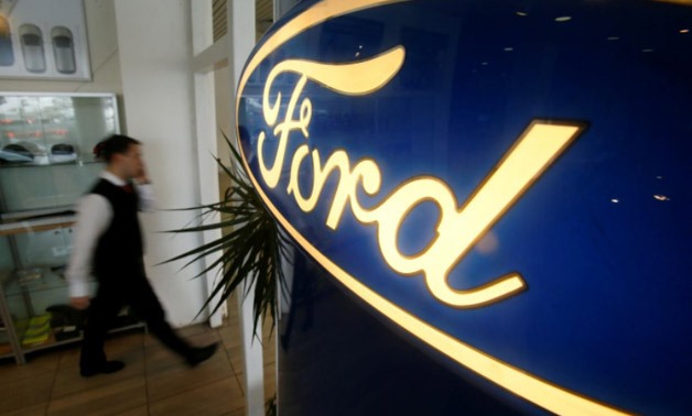 The logo of Ford Motor Company is on display at a dealership of Genser company in Moscow - Reuters