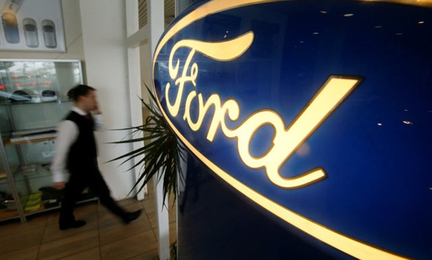 The logo of Ford Motor Company is on display at a dealership in Moscow - Reuters