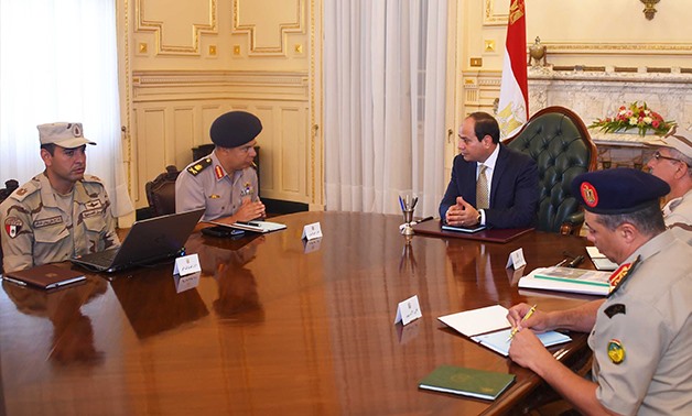 President Abdel Fatah al-Sisi, Northern Military Region, Northern Military Region Commander Ali Adel Ashmawi, Mohamed Naguib military base