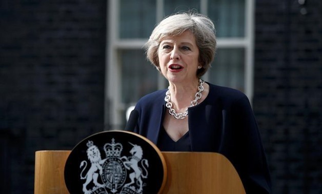 Britain's Prime Minister, Theresa May, speaks to the media outside number 10 Downing Street, in central London - Reuters