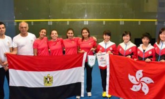 The Egyptian national team for female juniors qualified  for the finals of the World Junior Squash Championship teams in New Zealand. - File Photo