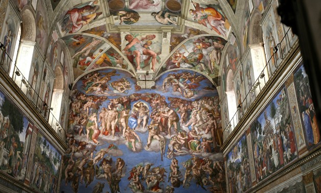  Interior of the Sistine Chapel  - via Wikimedia